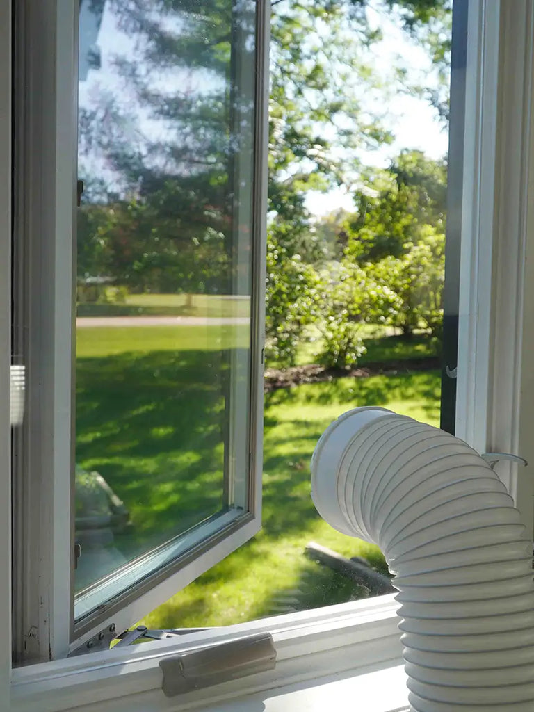 custom plexiglass insert for portable AC in crank window