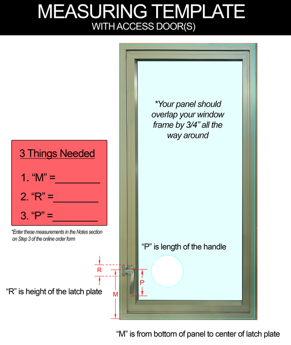 Access Doors for Push Out Windows